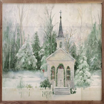 Church In Winter By Judy Buswell